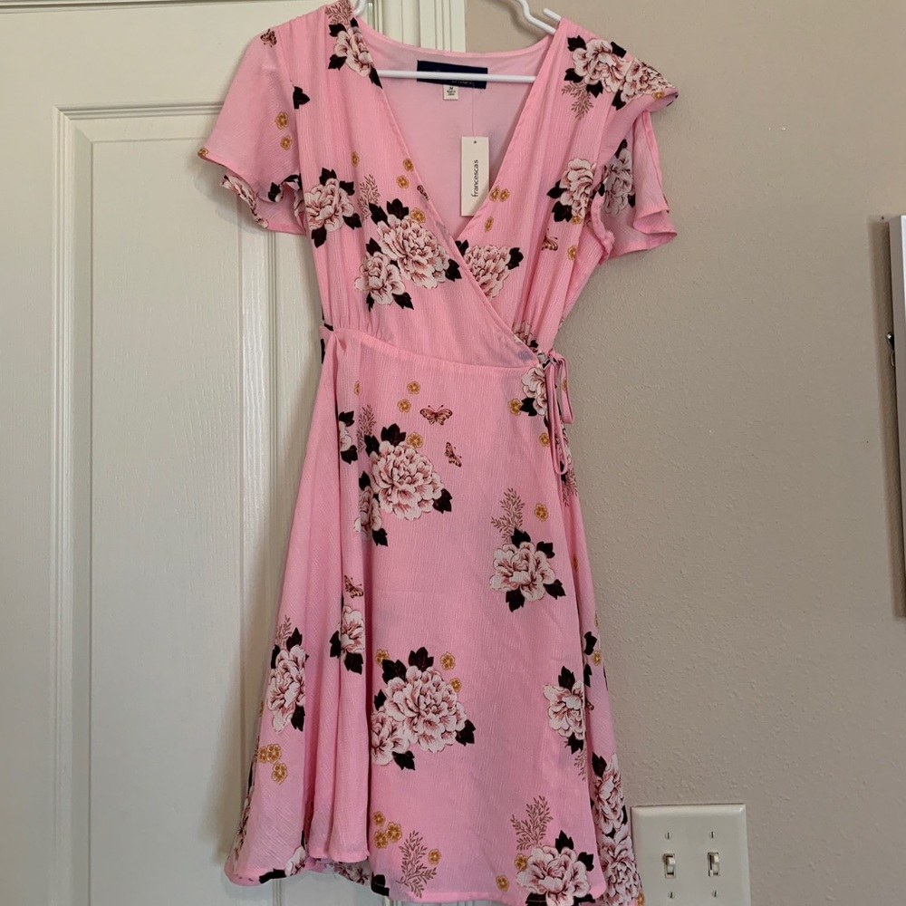 Pink floral dress